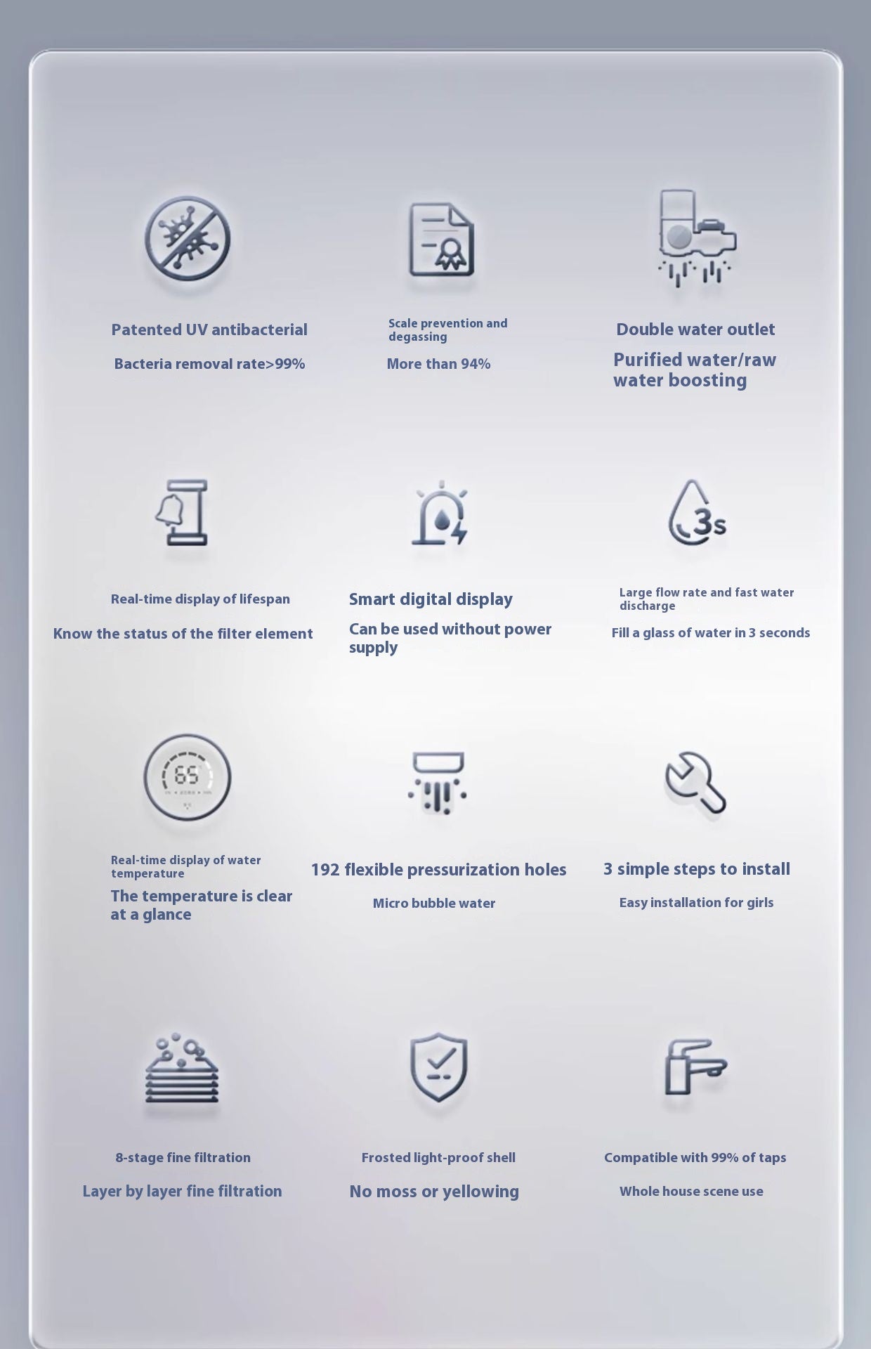 Household Faucet Water Purifier Filter — Direct Drink, Easy Install